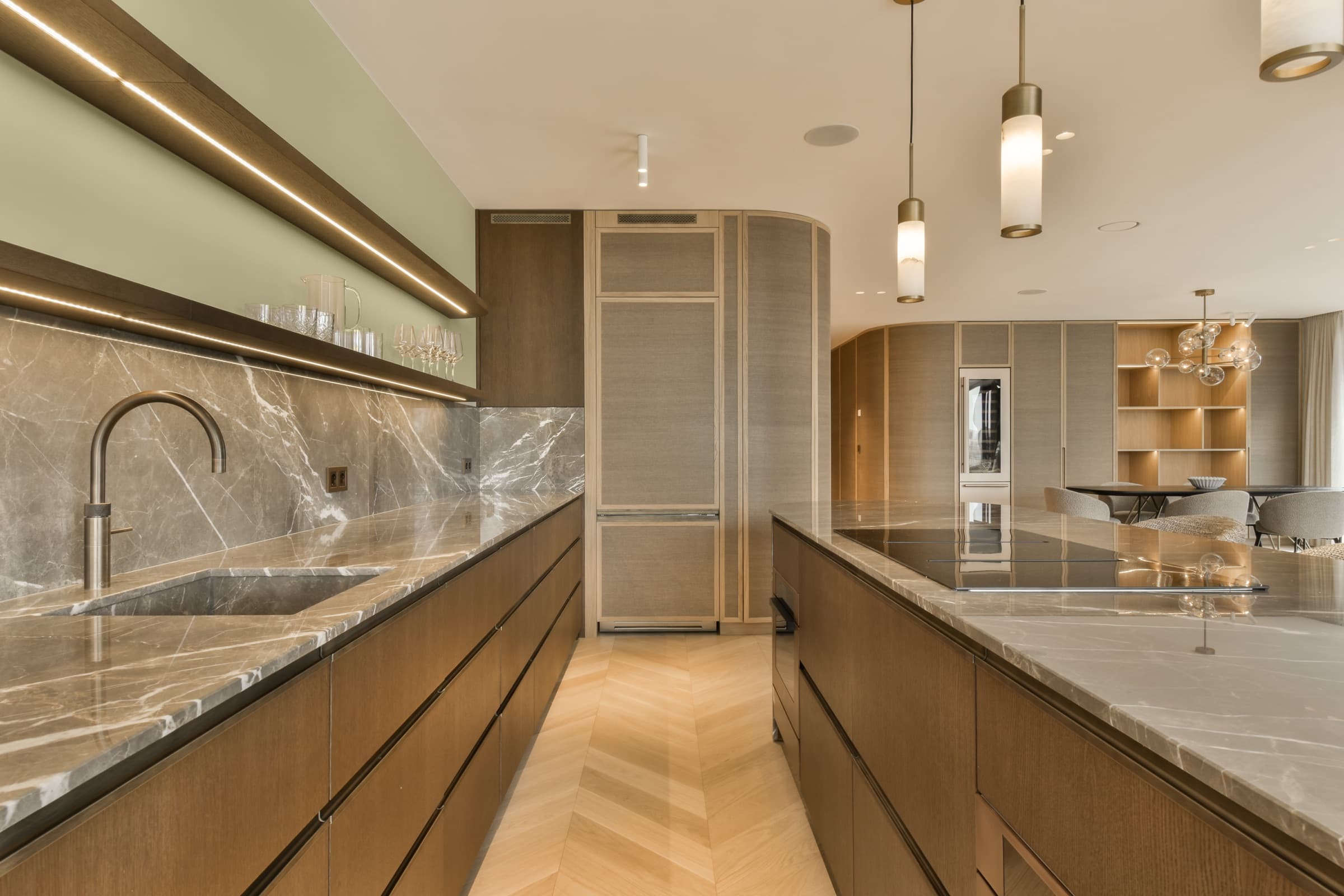 Contemporary kitchen woodwork